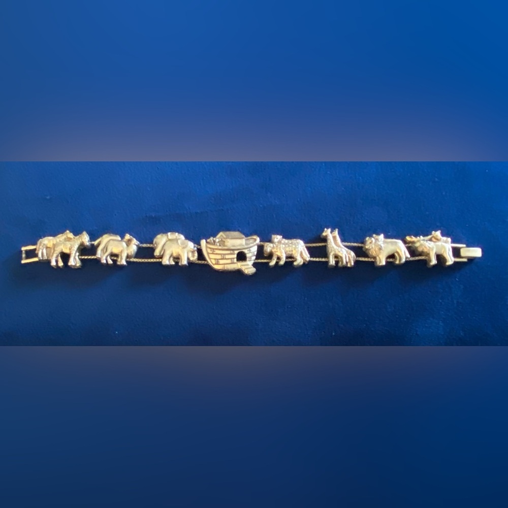 Gold Noah’s Ark Slide Charm Bracelet